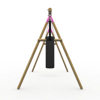 Plum® Loris™ Wooden Swing Set - Single Swing, Trapeze & Punch Bag product image