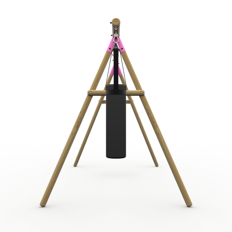 Plum® Loris™ Wooden Swing Set - Single Swing, Trapeze & Punch Bag