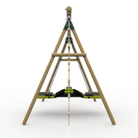 Plum® Gibbon™ Wooden Swing Set - Single Swing, Glide Nest Swing, Rope & Ladder product image