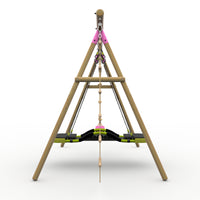 Plum® Gibbon™ Wooden Swing Set - Single Swing, Glide Nest Swing, Rope & Ladder product image