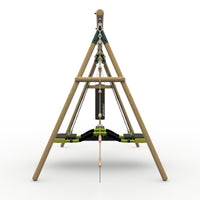 Plum® Gibbon™ Wooden Swing Set - Single Swing, Glide Nest Swing, Punch Bag & Ladder product image