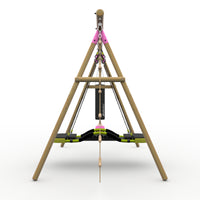 Plum® Gibbon™ Wooden Swing Set - Single Swing, Glide Nest Swing, Punch Bag & Ladder product image