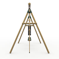 Plum® Gibbon™ Wooden Swing Set - Double Swing, Rope & Punch Bag product image