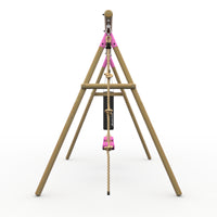 Plum® Gibbon™ Wooden Swing Set - Double Swing, Rope & Punch Bag product image