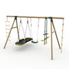 Plum® Meerkat Wooden Swing Set - Glide Nest Swing, Rope, Glider, Deck & Slide