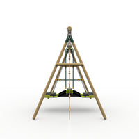 Plum® Meerkat Wooden Swing Set - Glide Nest Swing, Rope, Glider, Deck & Slide product image
