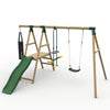Plum® Meerkat Wooden Swing Set - Single Swing, Punch Bag, Glider, Deck & Slide
