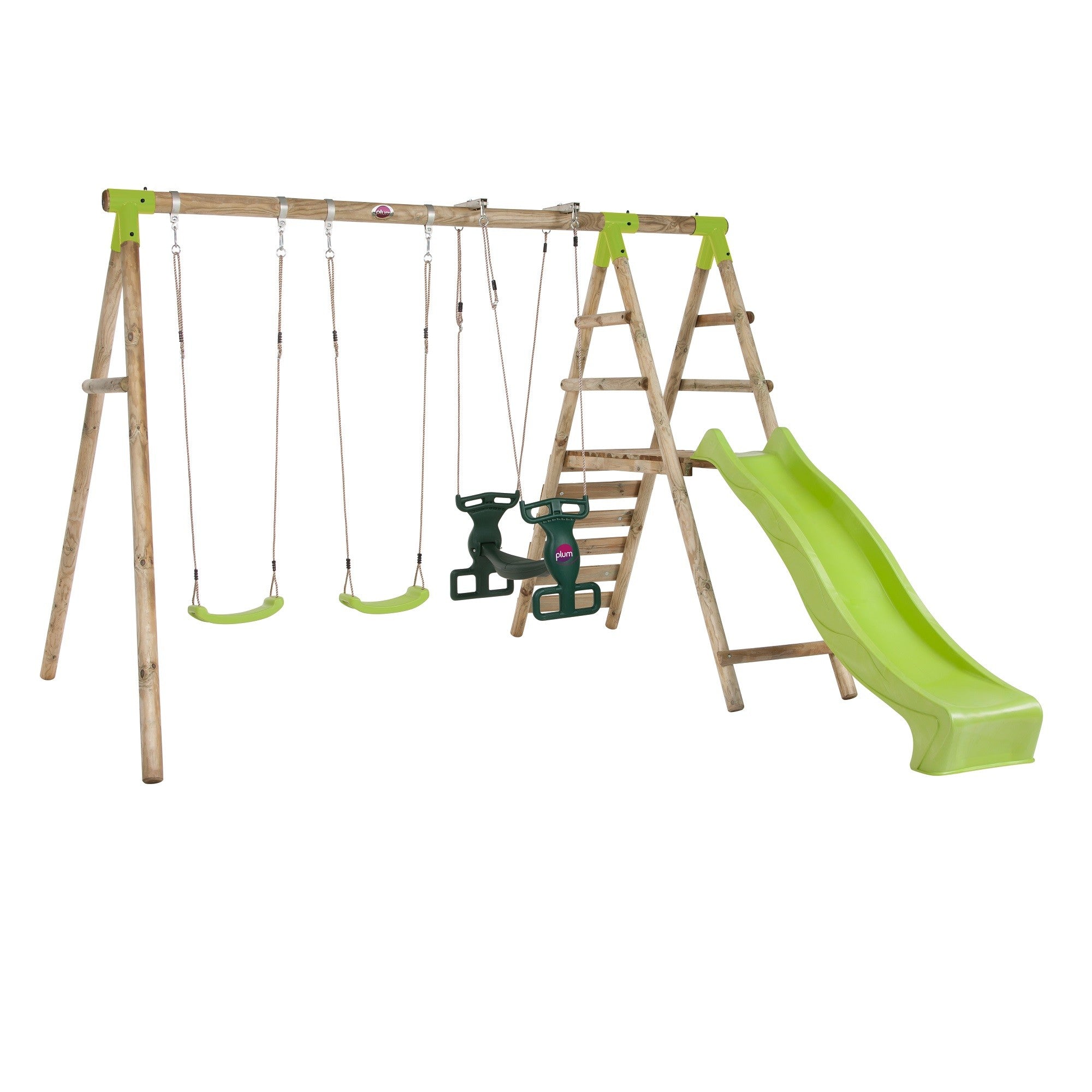 Silverback Wooden Swing Set With Slide