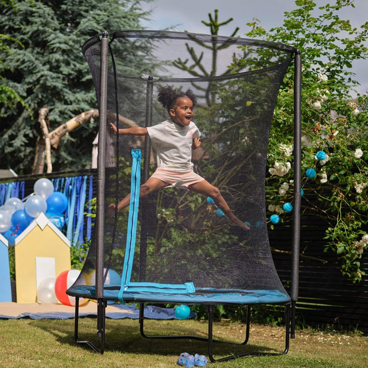 4.5ft Print & Sound Trampoline and Enclosure with Sounds | Plum