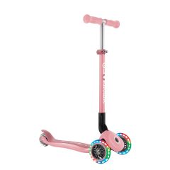 Globber Primo Foldable 3 Wheeled Scooter with Lights - Pastel Pink
