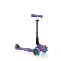 Globber Junior Foldable Lights Scooter - Purple