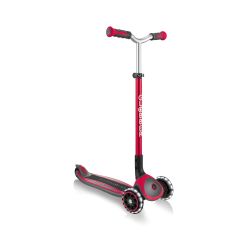 Globber Master Lights - Wide Deck 3 Wheeled Scooter - New Red